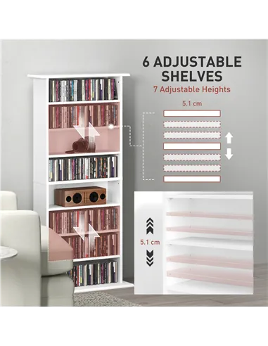 HOMCOM 360 CD Storage Unit - White