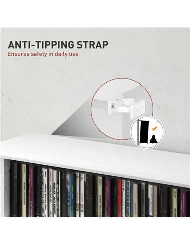 HOMCOM 360 CD Storage Unit - White