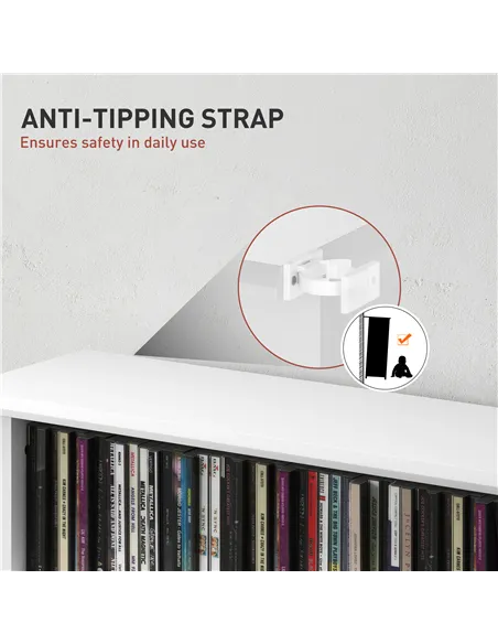 HOMCOM 360 CD Storage Unit - White