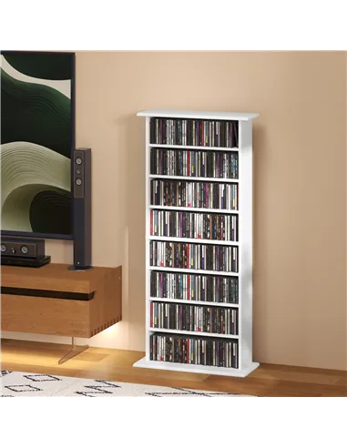 HOMCOM 360 CD Storage Unit - White