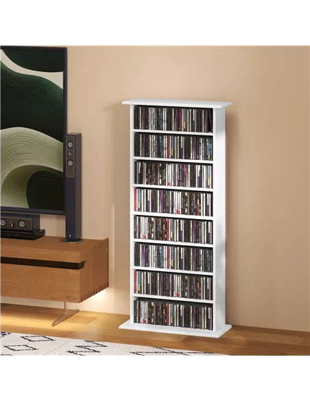 HOMCOM 360 CD Storage Unit - White