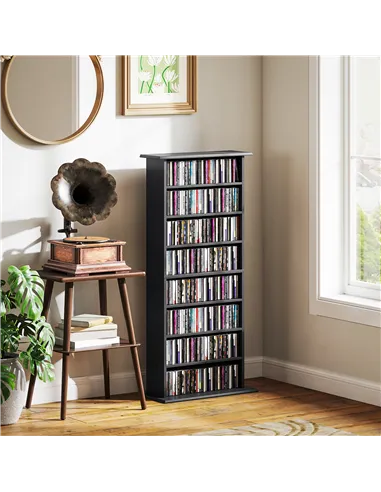 HOMCOM 360 CD Storage Unit - Black