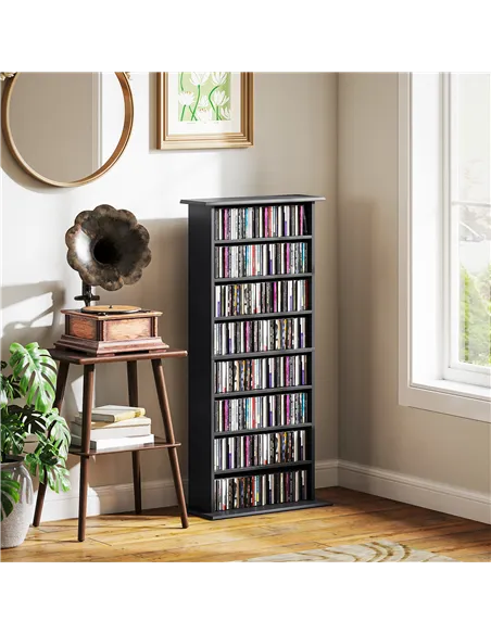 HOMCOM 360 CD Storage Unit - Black