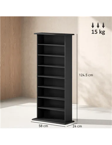 HOMCOM 360 CD Storage Unit - Black