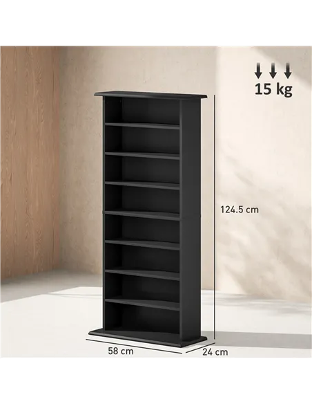HOMCOM 360 CD Storage Unit - Black