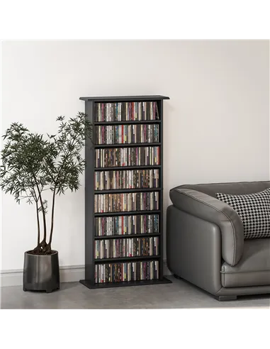 HOMCOM 360 CD Storage Unit - Black