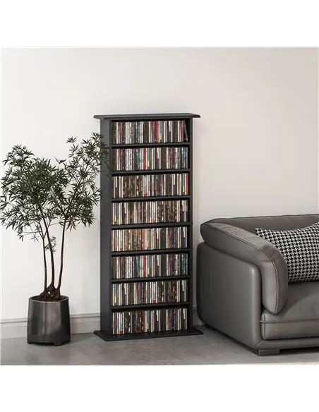 HOMCOM 360 CD Storage Unit - Black