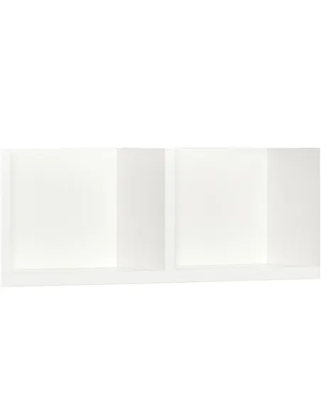 HOMCOM Wall Mount 84 CD / 56 DVD/Blu-ray/ Media Storage Rack 4 Cubes, Wooden Shelf Organiser Unit Bookcase Display, Set of 2, Wh