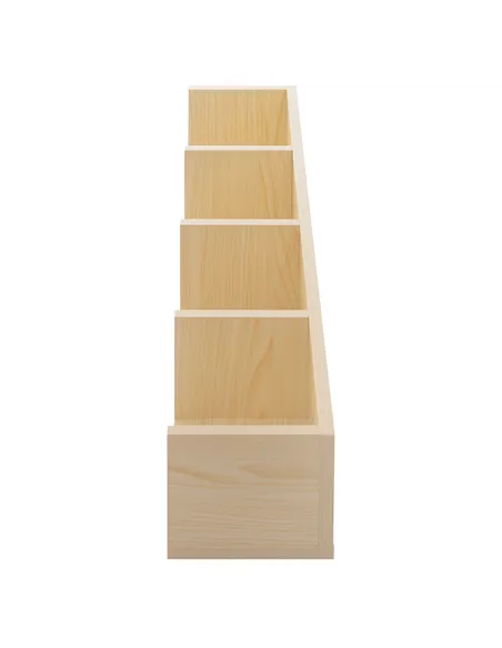 HOMCOM Wall Mount 84 CD / 56 DVD/Blu-ray/ Media Storage Rack 4 Cubes, Wooden Shelf Organiser Unit Bookcase Display, Set of 2, Na