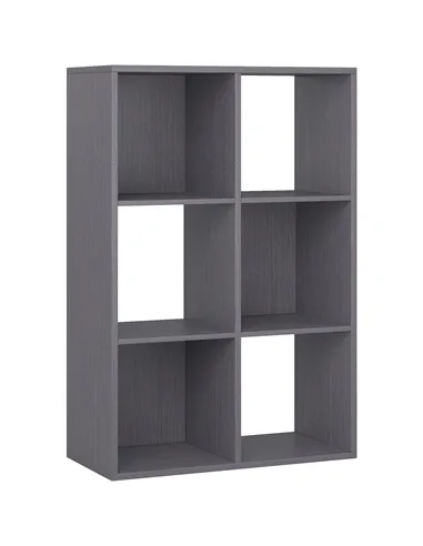 HOMCOM 6-Cube Bookshelf - Grey