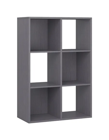 HOMCOM 6-Cube Bookshelf - Grey