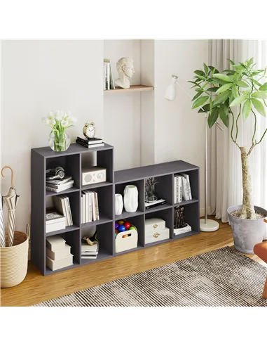HOMCOM 6-Cube Bookshelf - Grey