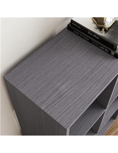HOMCOM 6-Cube Bookshelf - Grey