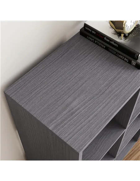 HOMCOM 6-Cube Bookshelf - Grey