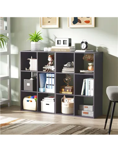 HOMCOM 6-Cube Bookshelf - Grey