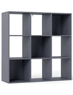 HOMCOM Nine-Cube Storage Shelf - Grey