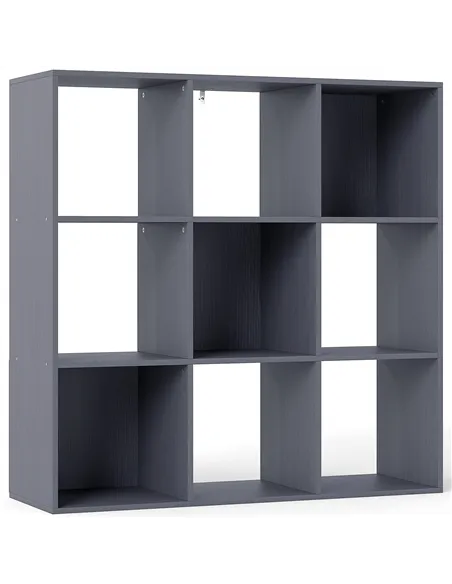 HOMCOM Nine-Cube Storage Shelf - Grey