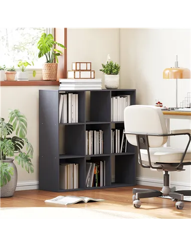 HOMCOM Nine-Cube Storage Shelf - Grey