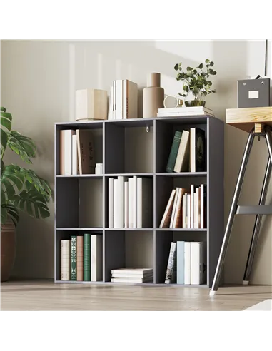 HOMCOM Nine-Cube Storage Shelf - Grey