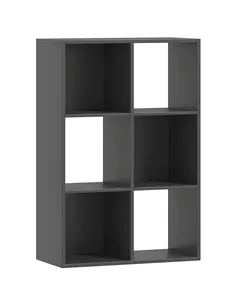 HOMCOM 6-Cube Bookshelf - Black