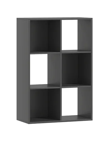 HOMCOM 6-Cube Bookshelf - Black