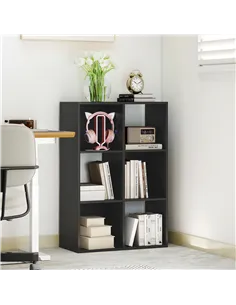 HOMCOM 6-Cube Bookshelf - Black 2