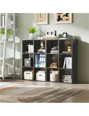 HOMCOM 6-Cube Bookshelf - Black