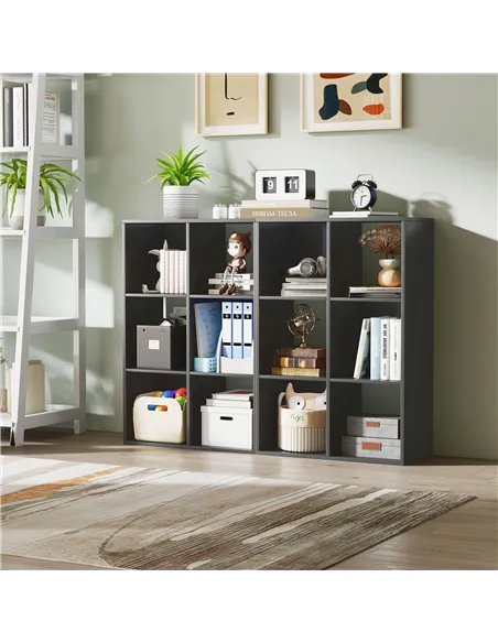 HOMCOM 6-Cube Bookshelf - Black