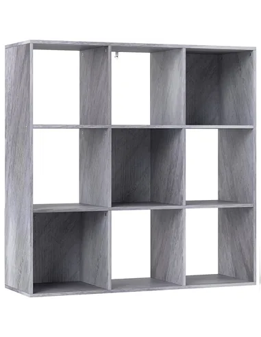HOMCOM Nine-Cube Storage Shelf - Marble Grey