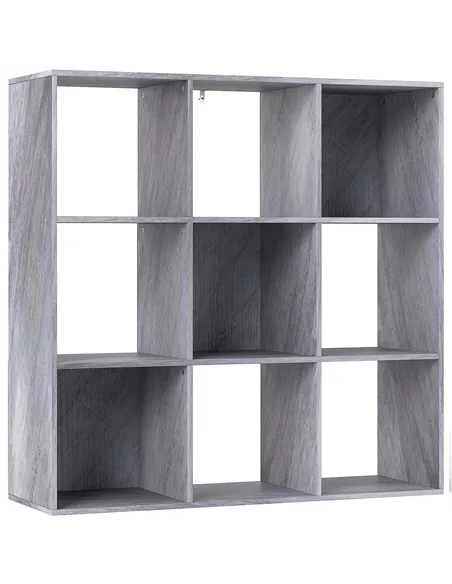 HOMCOM Nine-Cube Storage Shelf - Marble Grey