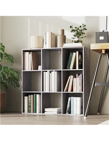HOMCOM Nine-Cube Storage Shelf - Marble Grey
