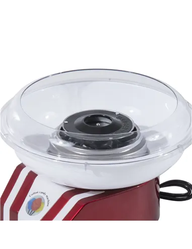 HOMCOM Professional Cotton Floss Machine with 10 Bamboo Sticks, Candy Floss Maker for Children, Adult Party and Birthday, Red