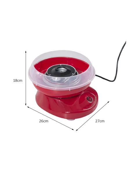 HOMCOM Candy Floss Machine Electric Cotton Candy Maker Gadgetry 450W (Red)