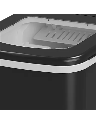 HOMCOM Countertop Ice Machine, 12Kg in 24 Hrs, 9 Cubes Ready in 8 Mins, Portable Ice Cube Maker w/ Self-Cleaning, Adjustable Ice