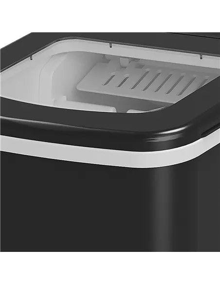 HOMCOM Countertop Ice Machine, 12Kg in 24 Hrs, 9 Cubes Ready in 8 Mins, Portable Ice Cube Maker w/ Self-Cleaning, Adjustable Ice