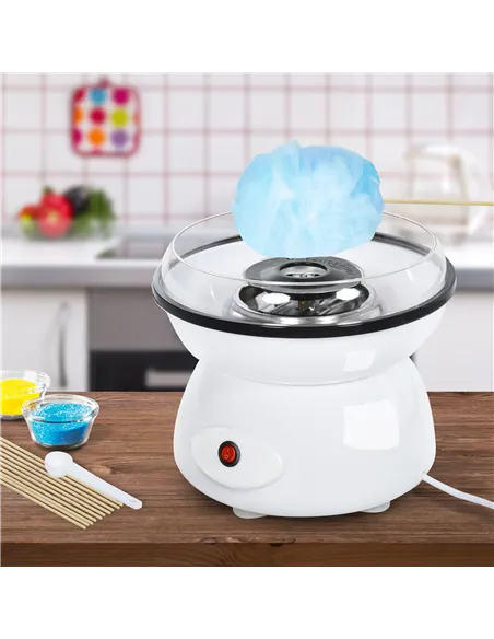 HOMCOM 450W Electric Candyfloss Machine Kit Non-Stick Plates Fairground Fun Children Adult Party Gift Home Sweet Metal Body w/ A