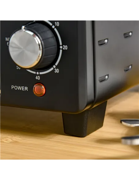 HOMCOM 21L Mini Countertop Oven, 100°C-230°C Adjustable Temp - Black