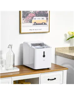 HOMCOM Ice Maker Machine, 1.5L Countertop Ice Cube Maker with Self-Cleaning, 9 Cubes Ready in 8 Mins, 12kg in 24 Hrs, No Plumbin 2