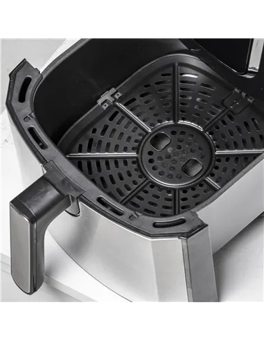 HOMCOM 6.5L Single Basket Air Fryer, 80-200°C Temperature, Black and Grey