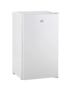 HOMCOM 91 Litre Freestanding Under Counter Fridge Freezer, Small Fridge with Chiller Box, Adjustable Thermostat, 47.5cm Wide, Wh