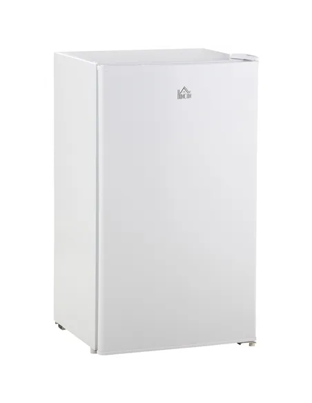 HOMCOM 91 Litre Freestanding Under Counter Fridge Freezer, Small Fridge with Chiller Box, Adjustable Thermostat, 47.5cm Wide, Wh