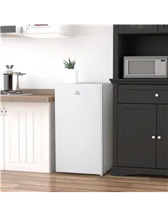 HOMCOM 91 Litre Freestanding Under Counter Fridge Freezer, Small Fridge with Chiller Box, Adjustable Thermostat, 47.5cm Wide, Wh 2