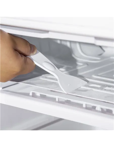 HOMCOM 91 Litre Freestanding Under Counter Fridge Freezer, Small Fridge with Chiller Box, Adjustable Thermostat, 47.5cm Wide, Wh