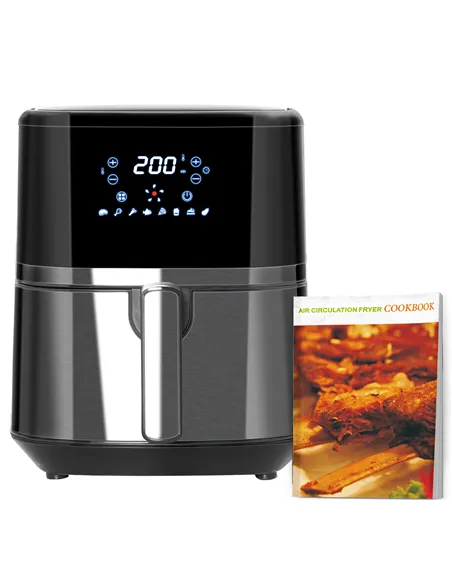 HOMCOM 4.5L Air Fryer, 8-in-1 Digital Air Fryer Oven with Rapid Air Circulation, Temp Control & Timer, Non-stick Basket, Oil-Fre
