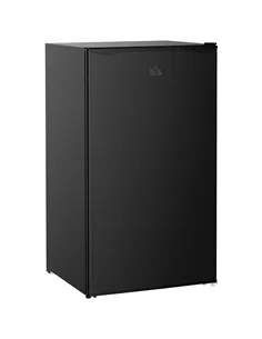 HOMCOM 91 Litre Freestanding Under Counter Fridge Freezer, Small Fridge with Chiller Box, Adjustable Thermostat, 47.5cm Wide, Bl