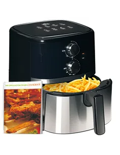 HOMCOM 4.5L Air Fryer, 1500W Air Fryer Oven with Rapid Air Circulation, Adjustable Temperature, Timer and Nonstick Basket for Oi