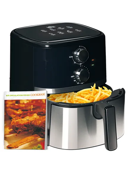 HOMCOM 4.5L Air Fryer, 1500W Air Fryer Oven with Rapid Air Circulation, Adjustable Temperature, Timer and Nonstick Basket for Oi