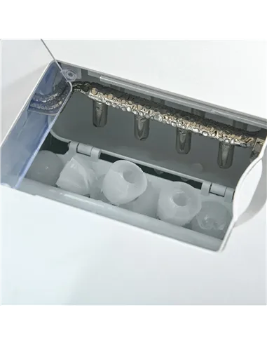 HOMCOM 3L Ice Maker Machine and Water Dispenser, 12kg in 24H, 2 Sizes 9 Ice Cubes Ready in 6-10 Mins Ice Machine, Silver