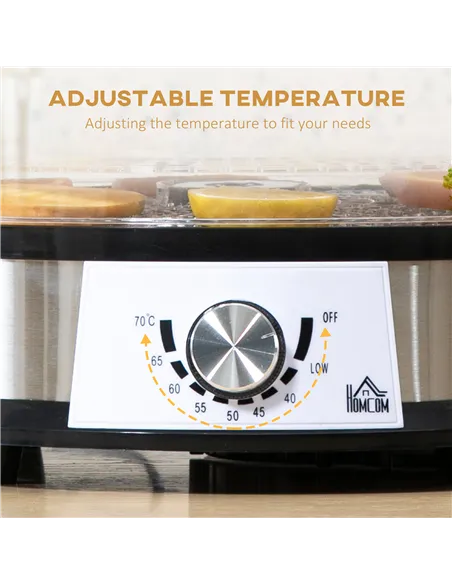 HOMCOM 40-70℃ Five-Tray Food Dehydrator