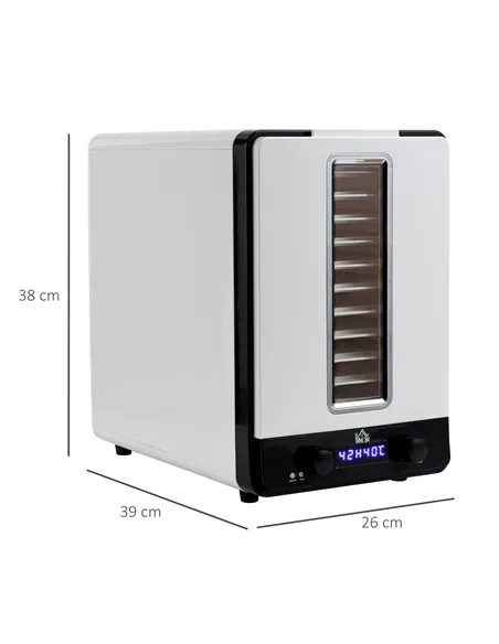 HOMCOM 11-Tray Food Dehydrator, 40-70℃ Temperature and Timer